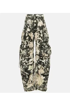 The Attico Jeans cargo Fern con stampa