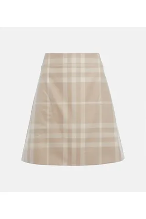 Burberry Minigonna Teodora in lana e cotone