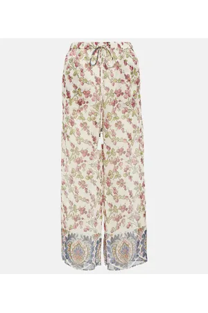 Etro Pantaloni a vita alta con stampa