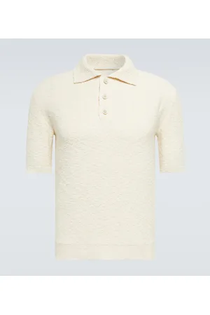 Maison Margiela Polo in misto cotone bouclé