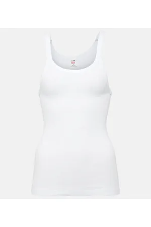 RE/DONE Top in jersey di cotone a coste