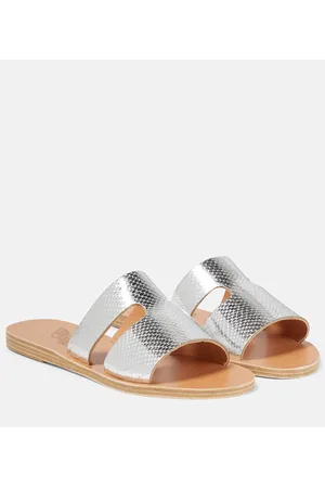 Ancient Greek Sandals Sandali Apteros in pelle con stampa