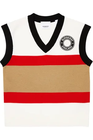 Burberry Gilet in maglia a righe