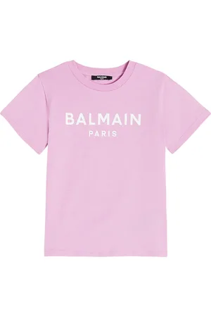 Balmain T-shirt in jersey di cotone con logo
