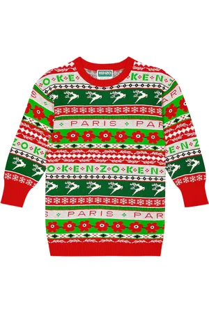 Kenzo Pullover in misto cotone con intarsio