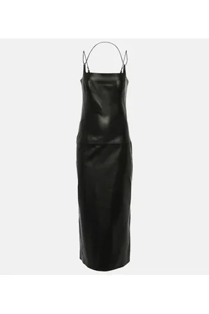 The Attico Abito midi in pelle