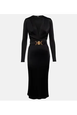 VERSACE Abito midi Medusa Biggie con cappuccio