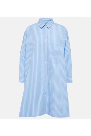 Jil Sander Camicia in popeline di cotone a righe