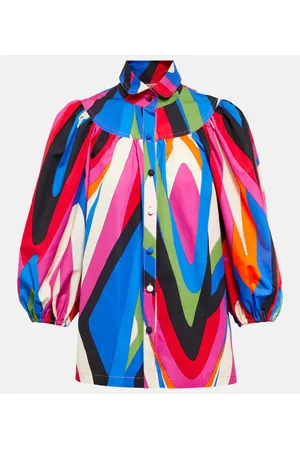 Puccini Blusa in cotone con stampa