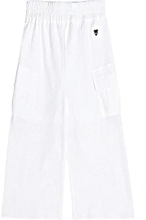 MONNALISA Pantaloni in cotone sangallo