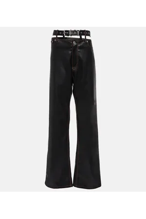 Y / PROJECT Pantaloni Y Belt a gamba larga