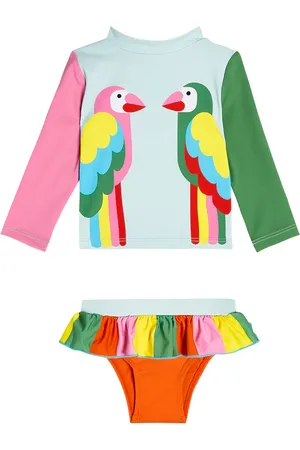 Stella McCartney Baby - Rashguard e slip bikini con stampa