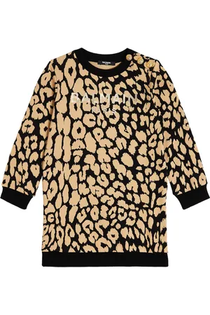 Balmain Abito in maglia di cotone con logo