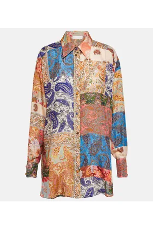 ZIMMERMANN Camicia patchwork oversize Devi in seta