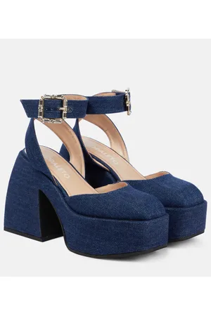 NODALETO Pumps con plateau Bulla Sofia in denim