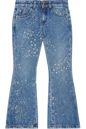 VERSACE Jeans flared con stampa