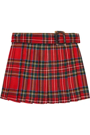 Dolce & Gabbana Gonna a pieghe in lana vergine tartan