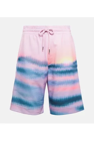 DRIES VAN NOTEN Shorts in jersey di cotone con stampa