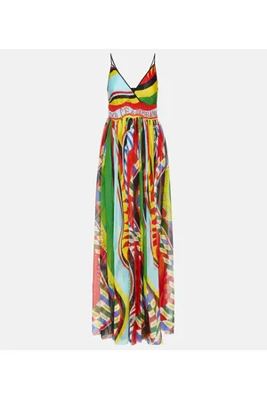 Dolce & Gabbana Abito lungo Carretto in seta