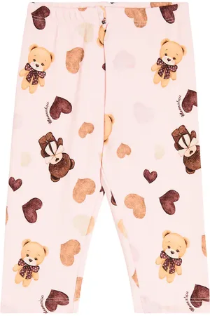 MONNALISA Baby - Leggings in misto cotone con stampa