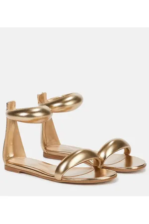 Gianvito Rossi Sandali Bijoux in pelle metallizzata