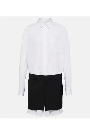 SACAI X Thomas Mason - Miniabito in cotone