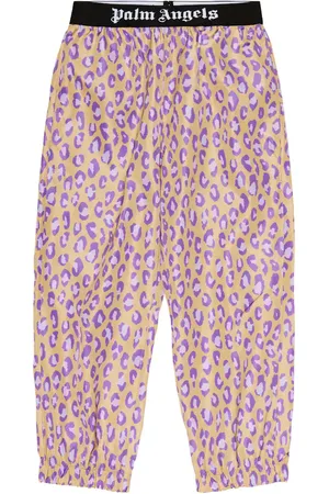 Palm Angels Pantaloni sportivi con stampa leopardata