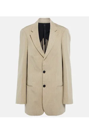 PETAR PETROV Blazer Isaac in misto cotone a righe