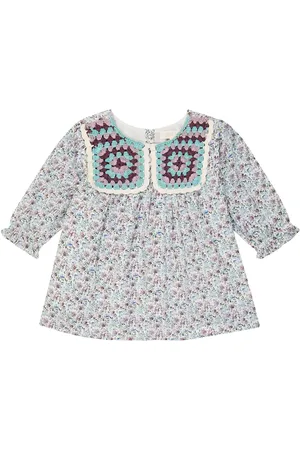 Louise Misha Baby - Abito Warise in cotone con crochet