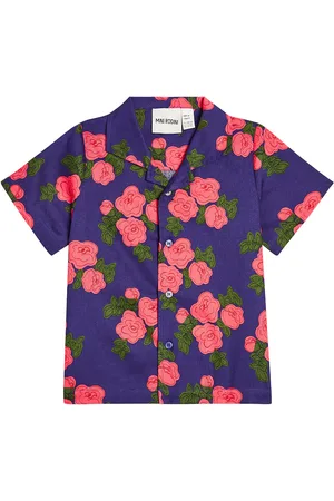 Mini Rodini Camicia Roses in jersey di cotone