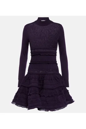 Alaïa Alaïa Miniabito in lana con volant