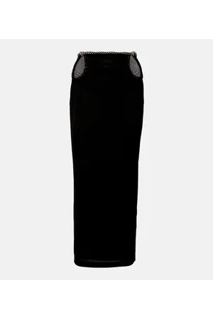 DION LEE Gonna midi in jersey con cut-out