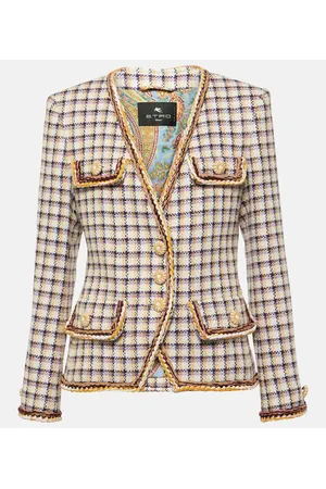 Etro Giacca in misto cotone a quadri