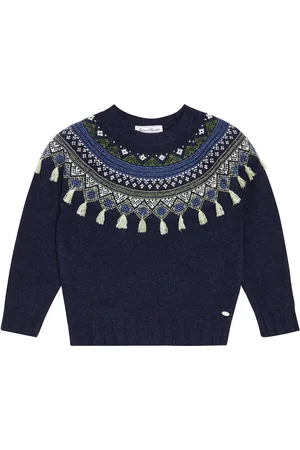 Tartine Et Chocolat Pullover in jacquard di misto lana