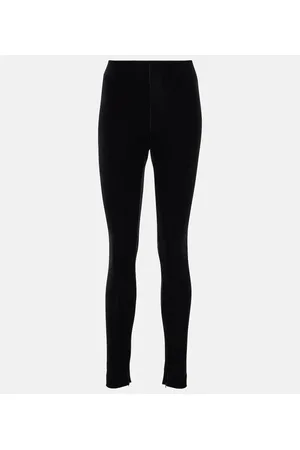 WARDROBE.NYC Leggings in velluto a vita alta