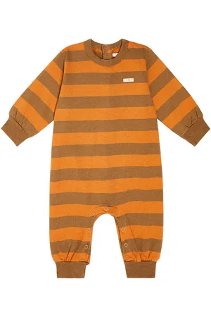 Tiny Cottons Baby - Jumpsuit corta Tiny Stripes in misto cotone