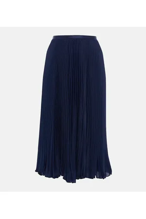 Ralph Lauren Gonna midi plissé in georgette