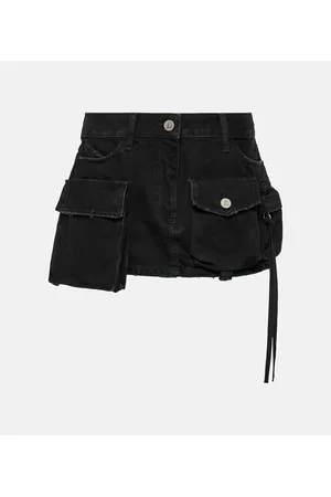 The Attico Minigonna cargo di jeans a vita bassa