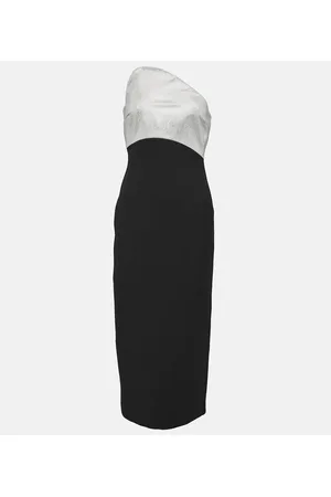 Roland Mouret Abito midi in lana e seta