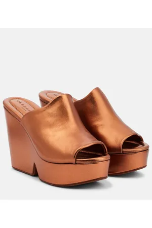 Robert Clergerie Mules Dolcy con plateau in pelle
