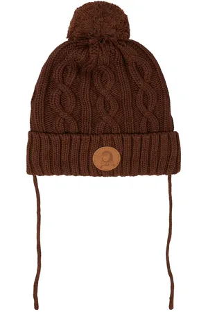Mini Rodini Berretto Penguin in cotone a trecce