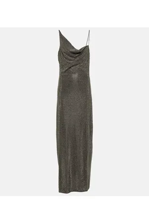 Stella McCartney Abito lungo asimmetrico in raso