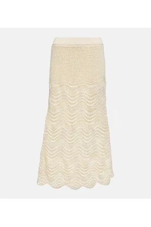 ZIMMERMANN Gonna midi Devi in crochet di cotone