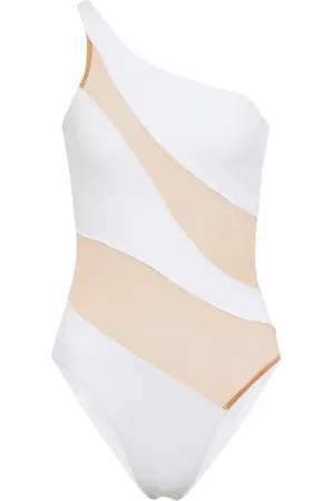 Norma Kamali Costume intero monospalla con mesh