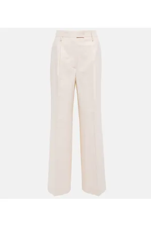 Prada Pantaloni in cupro a vita alta