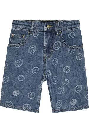 Molo Shorts di jeans Art con stampa
