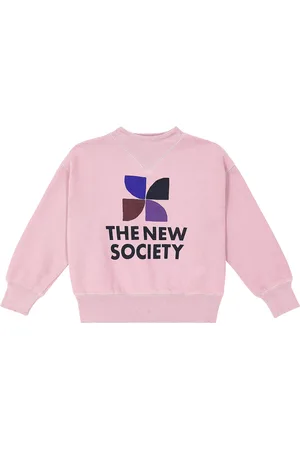 The New Society Felpa Amara in jersey di cotone con logo