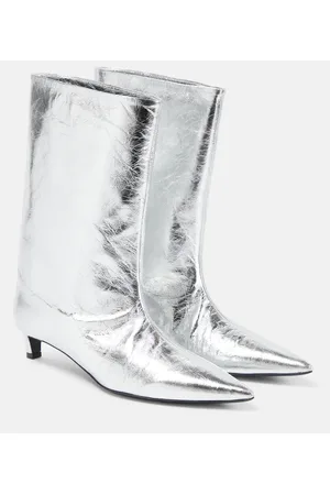 Jil Sander Stivaletti in pelle metallizzata