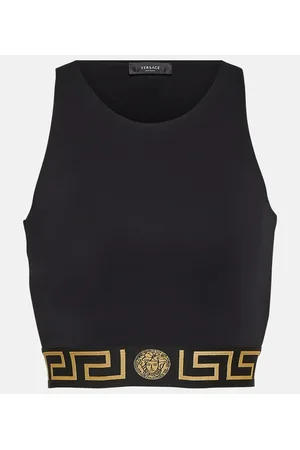 VERSACE Top sportivo Greca con cut-out