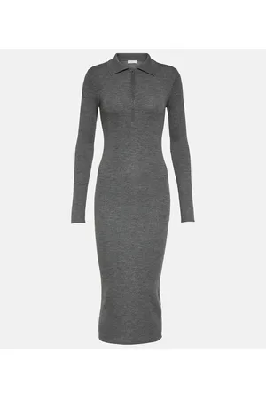 Brunello Cucinelli Abito midi in lana vergine e cashmere